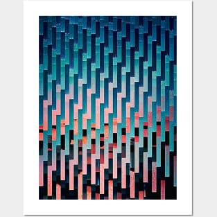 Pink/Blue Glitch #2 - Contemporary Exclusive Modern Design Posters and Art